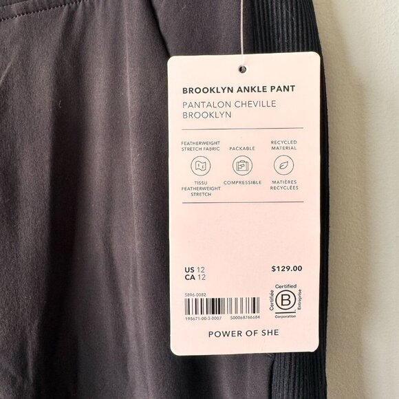 NWT Athleta Brooklyn Ankle Pant Black - Picture 7 of 12